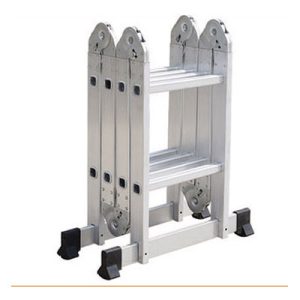 Scară multifuncțională din 4 tronsoane cu 2 trepte fiecare. Materialul folosit este aluminiu de calitate superioară, ceea ce-i oferă rezistență și fiabiliatate în timp, dar și o greutate redusă.