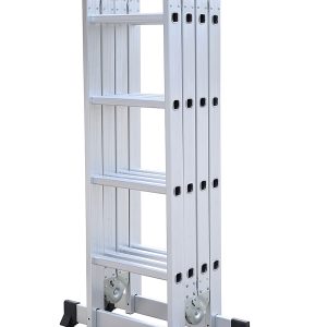 Scară multifuncțională 4 x 4 trepte + Platformă de lucru, Aluminiu, pliabilă