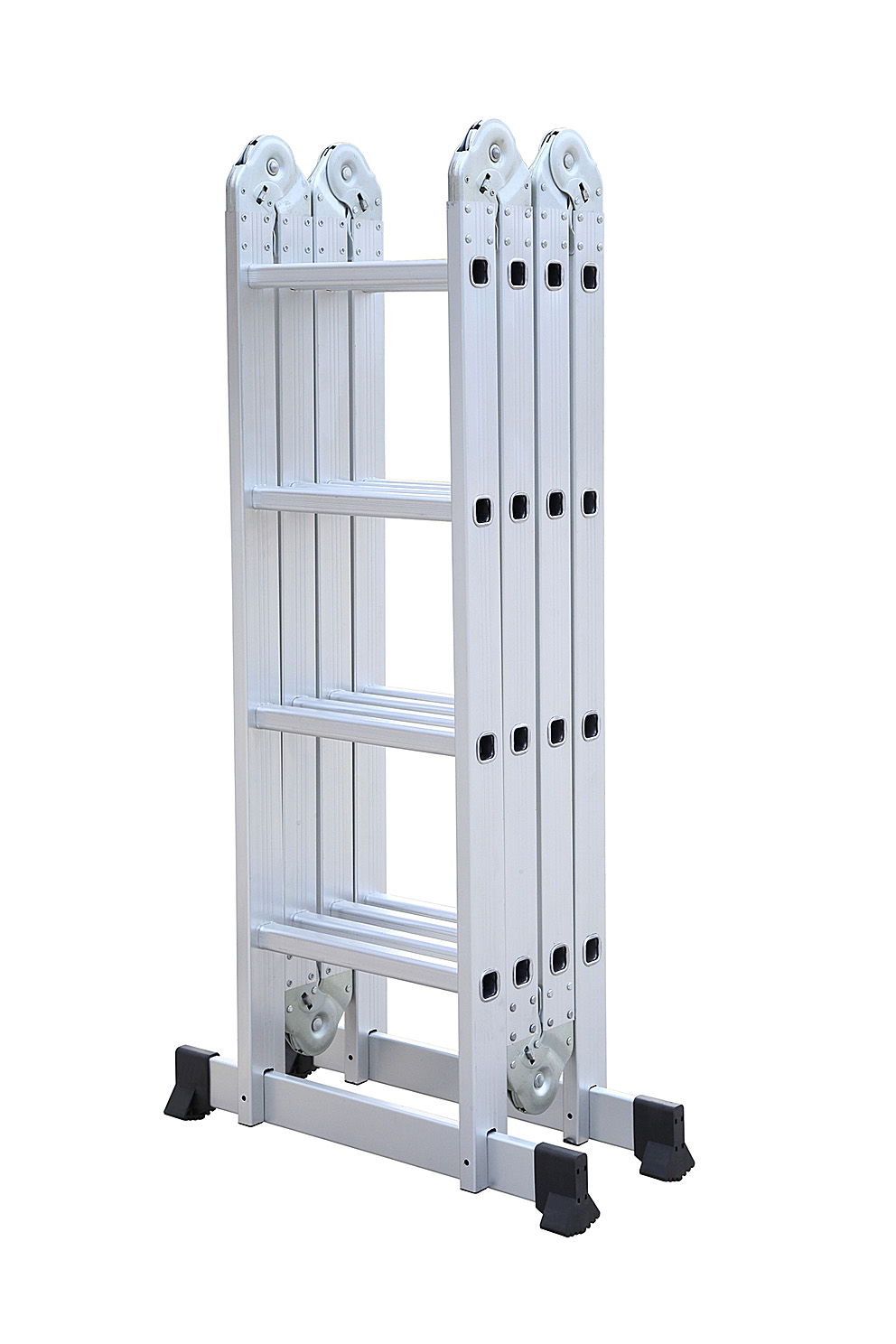 Scară multifuncțională 4 x 4 trepte + Platformă de lucru, Aluminiu, pliabilă